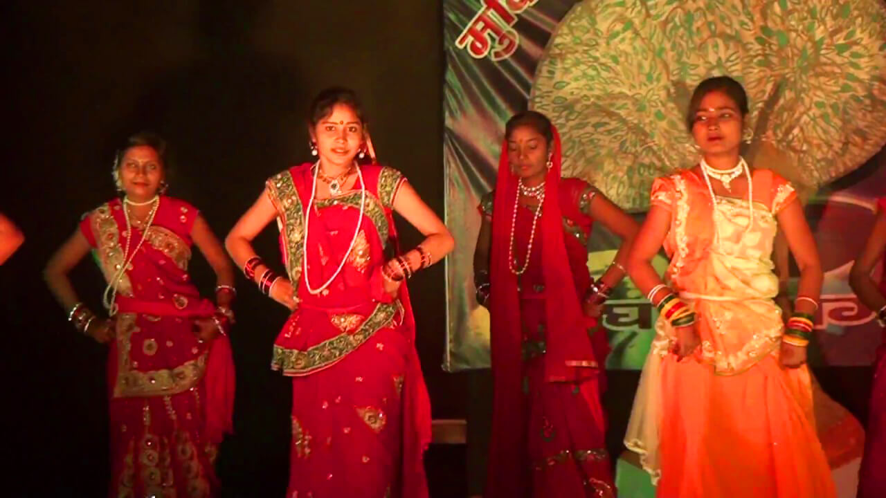 Traditional Kajari Dance performance by folk artists